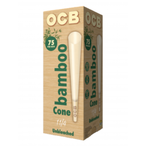 OCB Unbleached Bamboo Cones 1 1/4 Size - (Display of 75)
